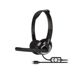 Hamlet HHEADMUS-C headphones/headset Wired Head-band Calls/Music USB Type-C Black