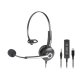 Hamlet HHEADM-CJM cuffia e auricolare Cablato A Padiglione Ufficio USB tipo-C Nero