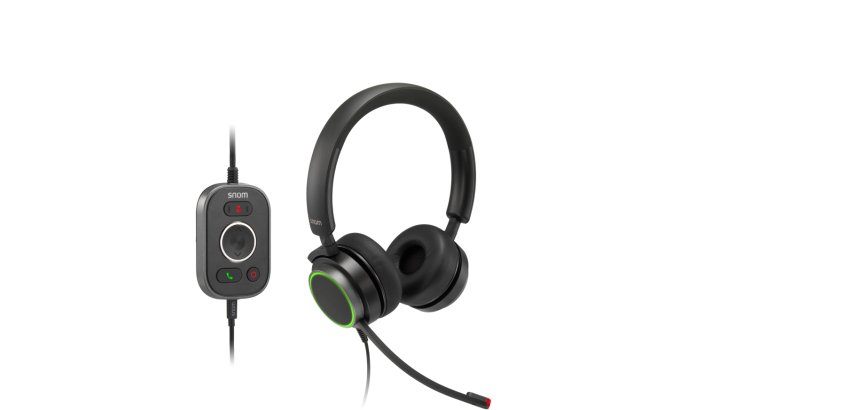 Snom A330D Headset Wired Head-band Office/Call center USB Type-A Black
