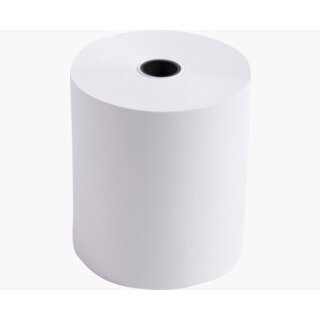 Bobine pour tickets de caisse 76x70 mm - 1 pli offset extra-blanc 60g/m2. - Blanc