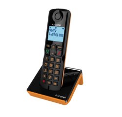 Teléfono Alcatel S280 Teléfono DECT Identificador de llamadas Negro, Naranja