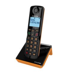 Teléfono  Alcatel S280 SOLO ORANGE Teléfono DECT Identificador de llamadas Negro, Naranja