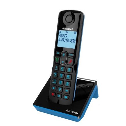 Alcatel S280 SOLO BLUE Teléfono DECT Identificador de llamadas Negro, Azul