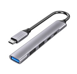 DLH Hub USB-C avec 3 ports USB-A et 2 ports USB-C