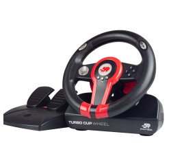 Blade Gaming Turbo cup Negro, Rojo Volante + Pedales Nintendo Switch, Nintendo Switch Lite, PC
