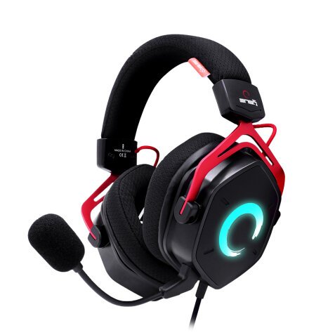 FR-TEC Enso Auriculares Alámbrico Diadema Juego Negro, Rojo