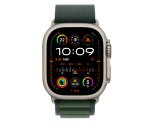 Apple 49mm Dark Green Alpine Loop - Medium - Natural Titanium Finish