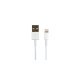 Câble USB-A vers Lightning MFI Mâle/Mâle 1m Blanc 600224