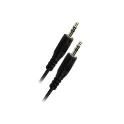 Cordon jack 3,5mm Mâle/Mâle 1,5m Noir 418013