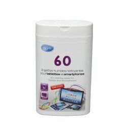 Boîte de 60 lingettes pour tablettes/smartphones 600102