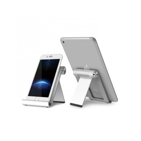 Support ergonomique téléphone/tablette en aluminium, compatible 3 à 11 pouces