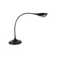 Lampe à LEDS Arum en ABS Noir - Tête 17 cm, 1Bras flexible L49 cm et Socle D18 cm