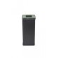 Poubelle de tri sélectif 50L en acier et ABS Vert, pour déchets alimentaires, Dim L31 x H73 x P31 cm