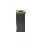 Poubelle de tri sélectif 50L en acier et ABS Jaune, pour déchets plastique - Dim. L31 x H73 x P31 cm