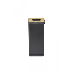Poubelle de tri sélectif 50L en acier et ABS Jaune, pour déchets plastique - Dim. L31 x H73 x P31 cm
