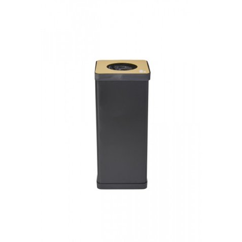 Poubelle de tri sélectif 50L en acier et ABS Jaune, pour déchets plastique - Dim. L31 x H73 x P31 cm