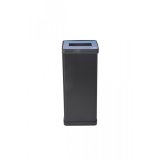 Poubelle de tri sélectif 50L en acier et ABS Bleu, pour déchets papier - Dim. L31 x H73 x P31 cm