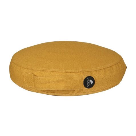 Coussin ergonomique ERGOPAD jaune diam 35 cm gonflable en polychlorure de vinyle, poignée intégrée