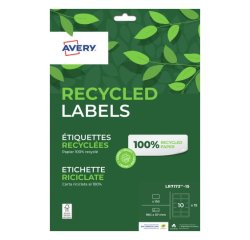 Etiquette autocollante avery adresse recyclee laser blanc  99,1 x 57mm boite de 1000     etiquettes boite de 150
