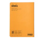 Cahier piqué Rhodia Classic 14,8x21 cm 96 pages petits carreaux 5x5 non détachables 80g - Orange