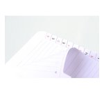 Cahier rhodiactive adress book reliure intégrale couverture pp a5 14,8x21cm 160 pages 90g onglets pochette cartonnée