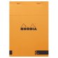 Bloc agrafé Rhodia le R N°16 14,8x21 cm 70 feuillets ligné 90g - Orange