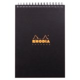 Rhodia wrbnd pad 80 detach. sh.14,8x21cm sq.5x6 - black