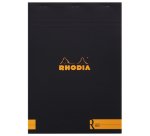 Bloc agrafé Rhodia le R N°18 21x29,7 cm 70 feuillets ligné 90g - Noir