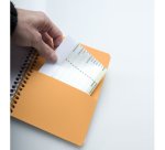 Bloc de bureau Notepad Rhodiactive noir 21 x 29,7 cm reliure intégrale avec pochette - 5 x 5 - 80 feuilles microperforées