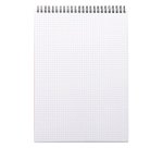 Bloc de bureau Notepad Rhodiactive noir 21 x 29,7 cm reliure intégrale avec pochette - 5 x 5 - 80 feuilles microperforées