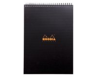 Spiraalblok Notepad A4-formaat geruit 5 x 5 zwart