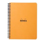 Cahier spirale Rhodia Classic Notebook 16 x 21 cm orange - 5 x 5 -160 pages