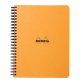 Rhodia Notebook mit Doppelspirale A5+ 16x21cm 80Bl kariert 80g - Orange