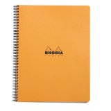 4colorsbook Rhodia Classic reliure intégrale & 22,5x29,7 cm 160 pages petits carreaux 5x5 avec cadre en-tête détachables perforation 4 trous 80g - Assortis
