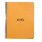 4colorsbook Rhodia Classic reliure intégrale & 22,5x29,7 cm 160 pages petits carreaux 5x5 avec cadre en-tête détachables perforation 4 trous 80g - Assortis