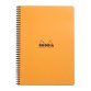 Notebook Rhodia Classic reliure intégrale 22,5x29,7 cm 160 pages petits carreaux 5x5 avec cadre en-tête détachables 80g - Orange