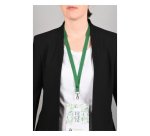 Cordons badges avery recycles mousqueton 44 cm lot de 10    coloris vert