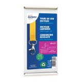 Tour de cou, en rPET, 440 x 15 mm, jaune