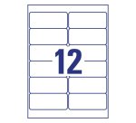 Etiquette autocollante avery adresse recyclee laser blanc  99,1 x 42,3mm boite de 1200