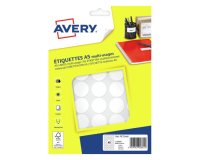 Printable adhesive stickers Ø 24 mm Avery white - Box of 640