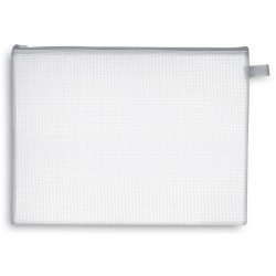 Pochette zippée PVC renforcé semi-transparente pour le courrier, format 34,5x26cm, épaisseur 0,5cm