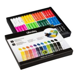 Schoolpack de 96 sticks de gouache 10g couleurs assorties