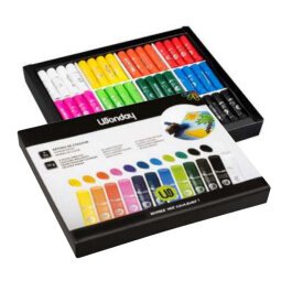 Schoolpack de 96 sticks de gouache 10g couleurs assorties