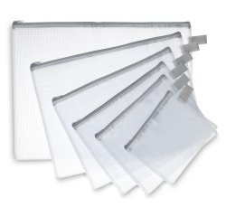 Pochette wonday zippee pvc renforcee 13x17cm usage       bureau coloris                semi-transparent