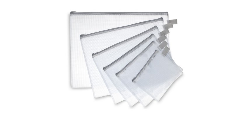 Pochette wonday zippee pvc renforcee 19x25cm usage       bureau coloris                semi-transparent