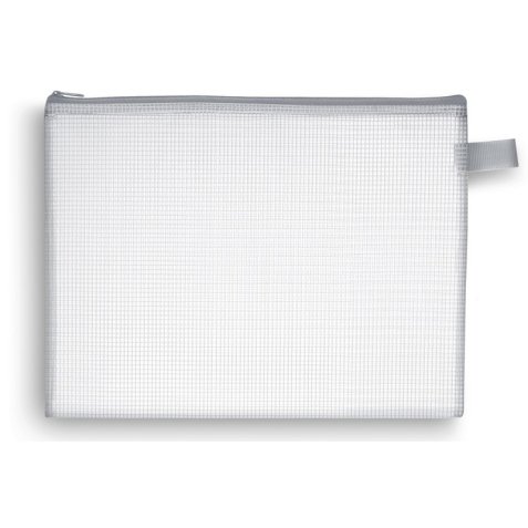 Pochette zippée en PVC renforcé semi-transparente pour le courrier, format 29x22cm épaisseur 0,5cm