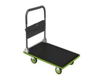 Chariot à plate-forme en acier, charge: 150 kg, noir/