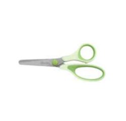 Ciseaux wonday uni'vert 13cm lames acier inox bouts ronds  anneaux asymetriques