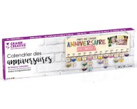 Calendrier perpetuel anniversaire graine creative  bois avec 50 disques a        decorer