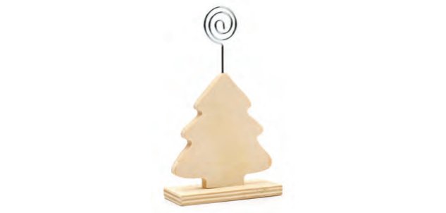 Porte-photos graine creative bois et clip metal forme      sapin 15x9x1cm coloris        naturel